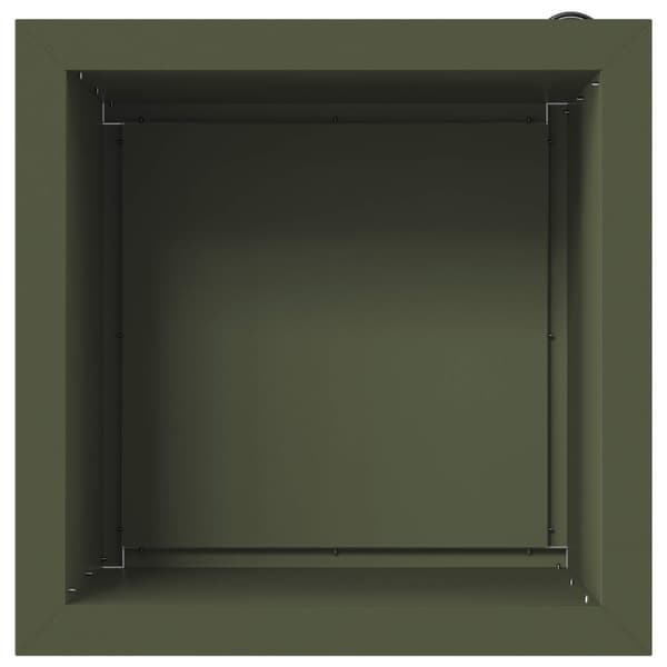 Odlingslåda med LED Olivgrön 40 x 40 x 40 cm Stål