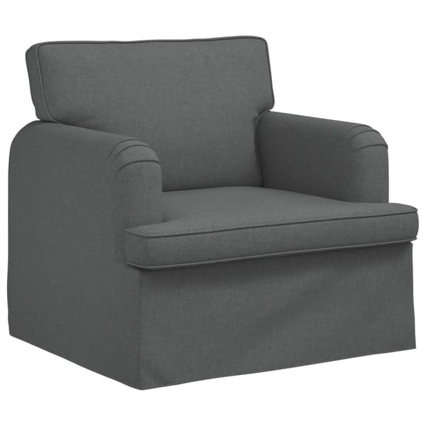 Soffset 2 pcs Mörkgrå 144 x 80 x 85 cm tyg