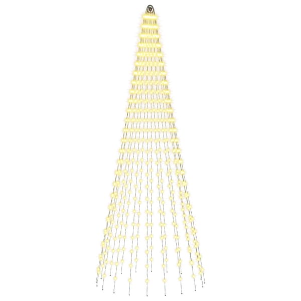 Julgransbelysning med markspjut 500 LED-lampor Varmvit och