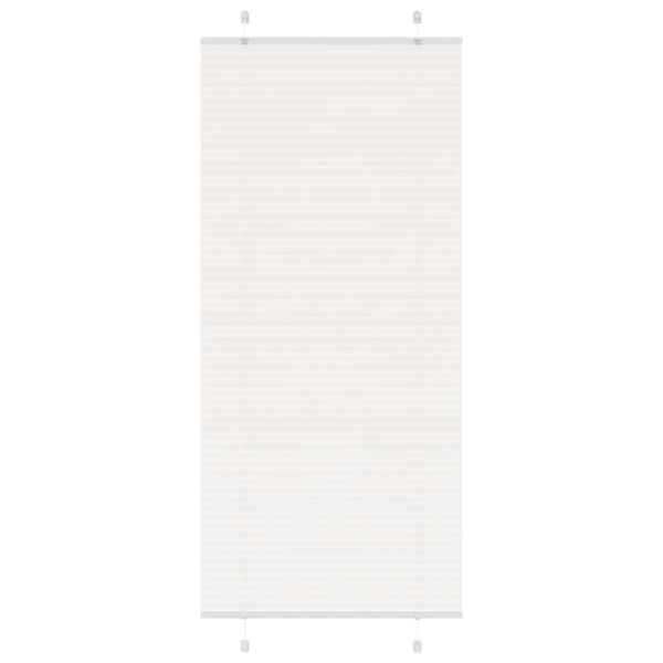 Plisserad persienn vit 85x200 cm tyg bredd 84,4 cm polyester