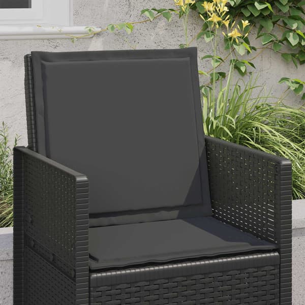 Sitt- och Ryggkuddar 4 pcs Antracit 47 x 45 x 2 cm Polyester