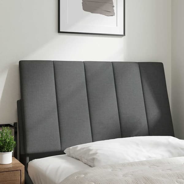 Headboard Cushion "Hanko" Dark Grey 80 cm Fabric