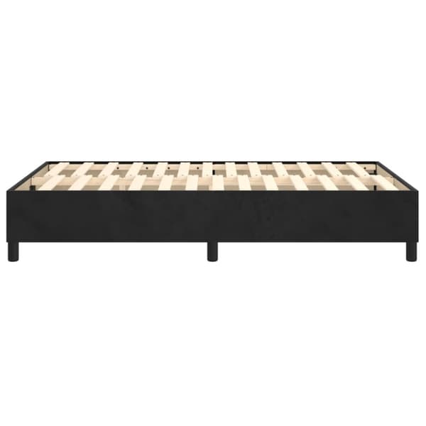 Boxspring-sängram svart 120x200 cm sammet