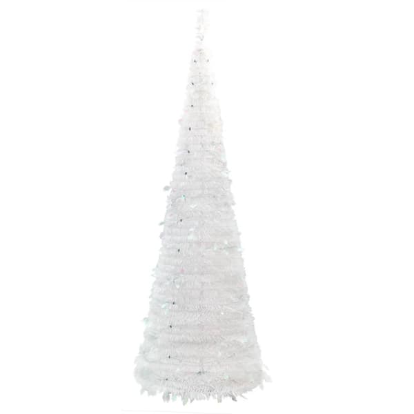 Plastgran pop-up 150 LED vit 180 cm