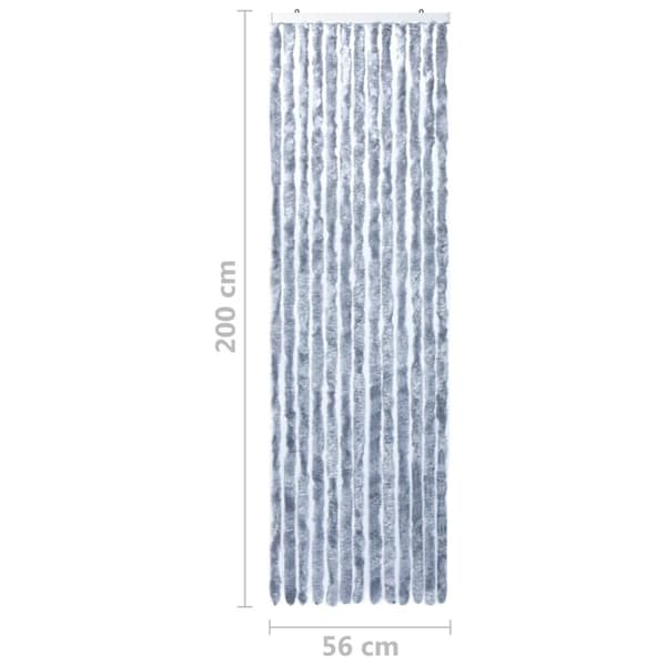 Insektsdraperi silver 56x200 cm chenille
