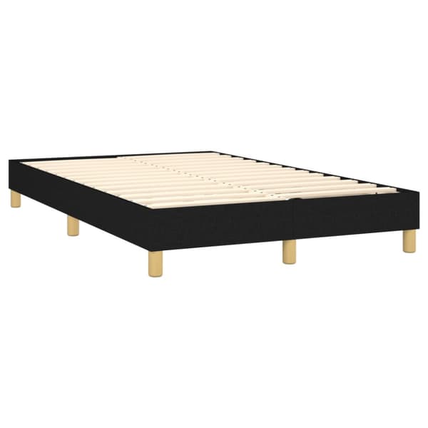 Boxspring-sängram svart 120x200 cm tyg