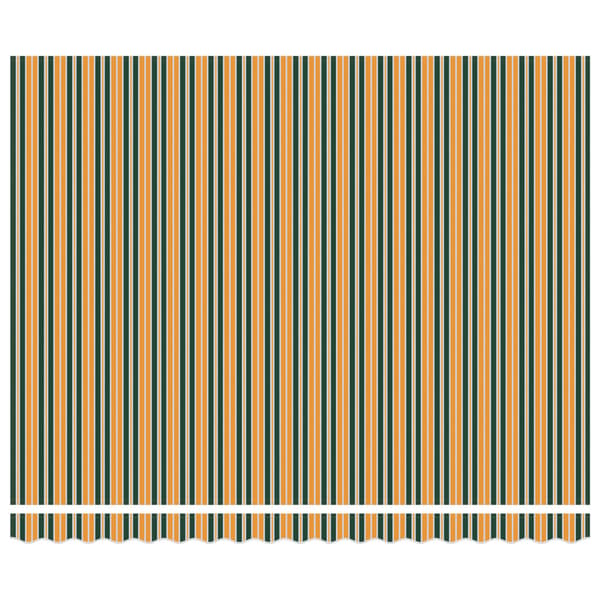 Utfällbar markis Grön och Vit 400 × 350 cm Polyester och metall