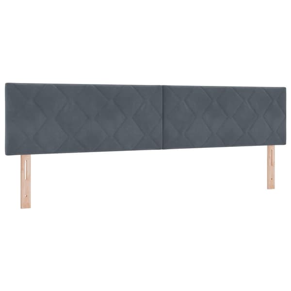 Ottoman-säng med madrass och LED Mörkgrå 200 x 200 cm Sammet