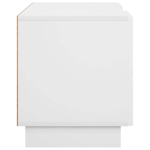 TV-bänk 140 x 34.5 x 40 cm Vit högglans Konstruerat trä