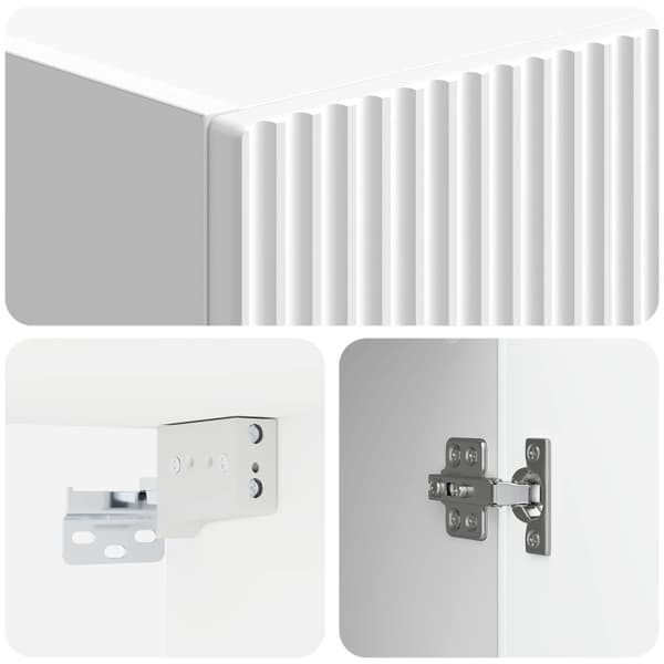 Skåpset 2 pcs Vit högglans 33 x 34,5 x 87 cm Konstruerat trä
