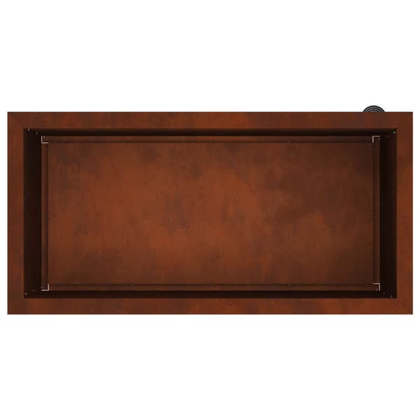 Odlingslåda med LED 2 st Rostig 40 x 80 x 40 cm