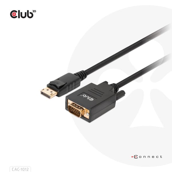 Club 3D - videoadapterkabel - DisplayPort till HD-15 (VGA) - 2 m
