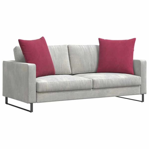 Sofakuddar 2 pcs Vinröd 80 x 80 cm Kordread tyg