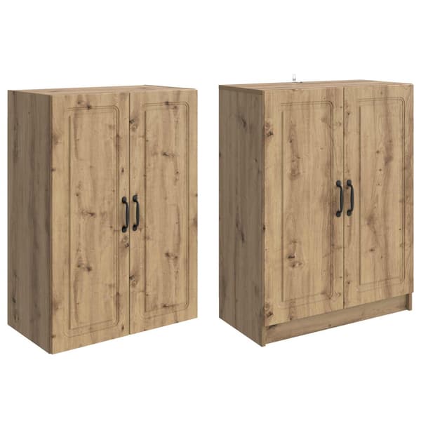 Skåpset 2 pcs Konstruerat trä