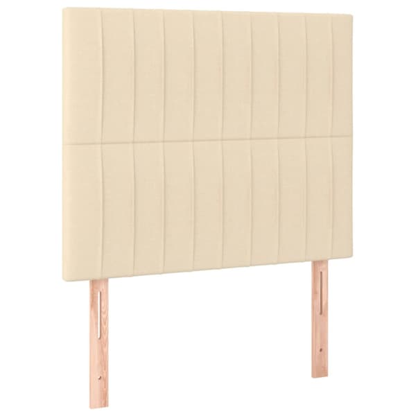 Sänggavel creme 80x5x118/128 cm tyg