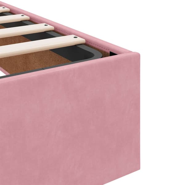Ottoman säng med madrass Rosa 100 x 200 cm Sammet