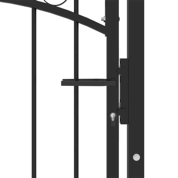 Grindar EMMEN 104 x 136 cm Låsbar Pulverlackerad stål Black