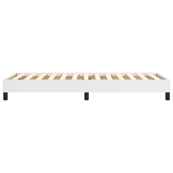 Boxspring-sängram vit 80x200 cm konstläder