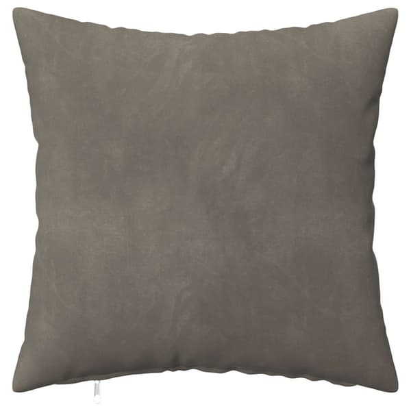 Kuddöverdrag 6 st HEERLEN Ljusgrå 40 x 40 cm Sammet