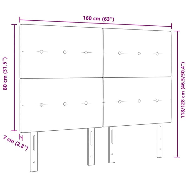Huvudgavel Mörkblå 160 cm Sammet