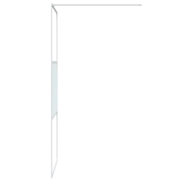 Duschvägg vit 80x195 cm klart ESG-glas