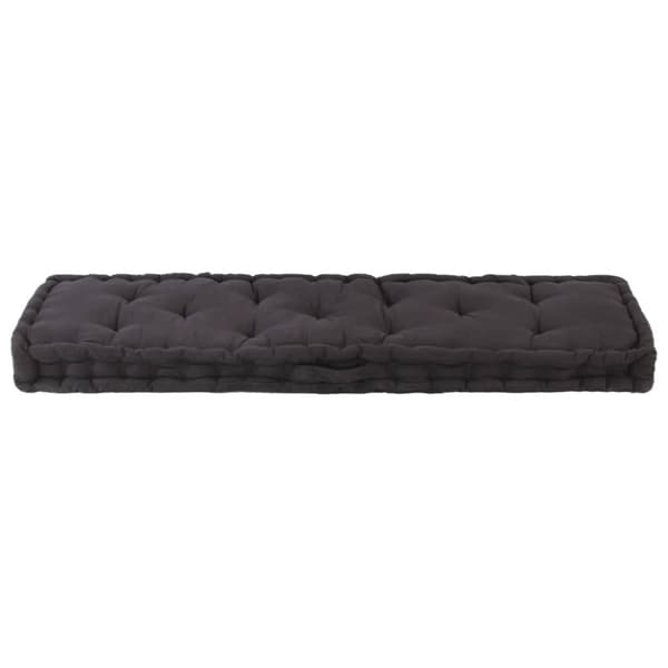 Dyna till pallsoffa bomull 120x40x7 cm svart