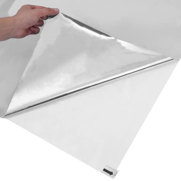 Statisk Reflekterande Solfönsterfilm Silver 60 x 2000 cm PVC
