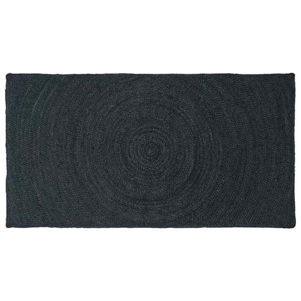 Områdesmattor Rektangulär Mörkgrå 100 x 200 cm Jute