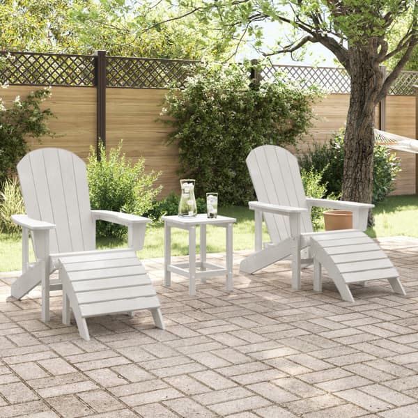 Trädgård Stol 2 pcs Vit 83 x 74 x 92 cm polyeten