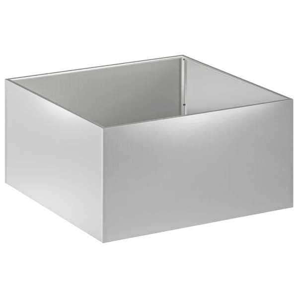 Trädgårdsplanterare 2 st Silver 80 x 80 x 40 cm