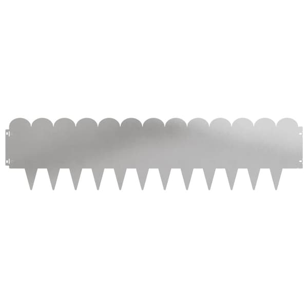 Kant för gräsmatta 20 pcs 103 x 25 cm Stål Silver