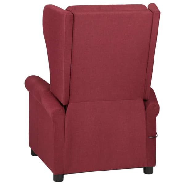 Massagefåtölj vinröd tyg