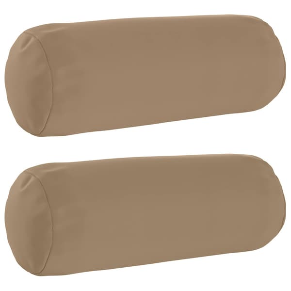 Kudde 2 st HEERLEN Taupe Ø 15 x 40 cm Polyester