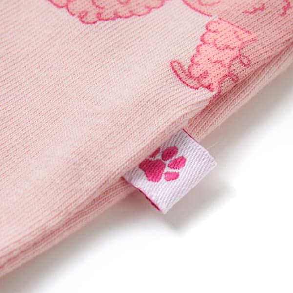 Barnpyjamas med korta ärmar ljusrosa 104