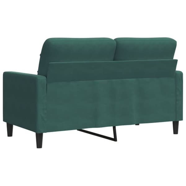 Soffa 2-sits mörkgrön 120 cm sammet