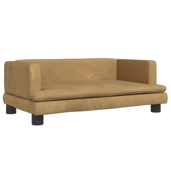 Hundbädd brun 80x45x30 cm sammet