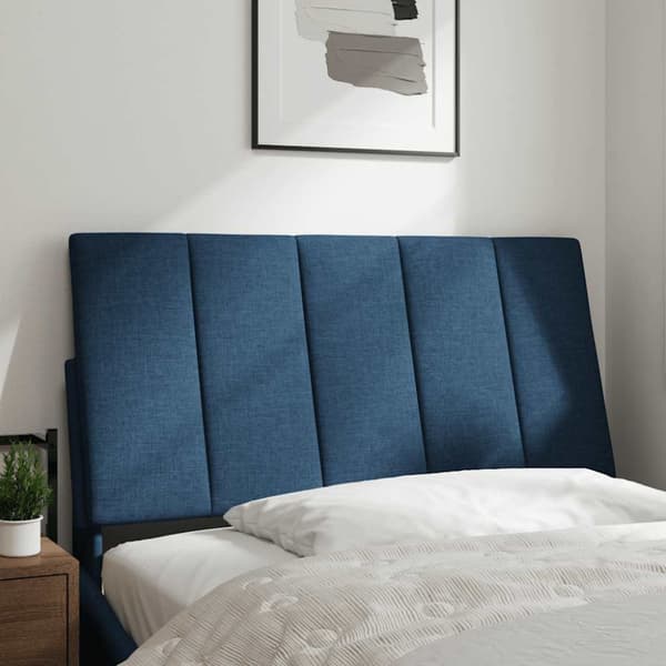 Headboard Cushion "Hanko" Blue 100 cm Fabric