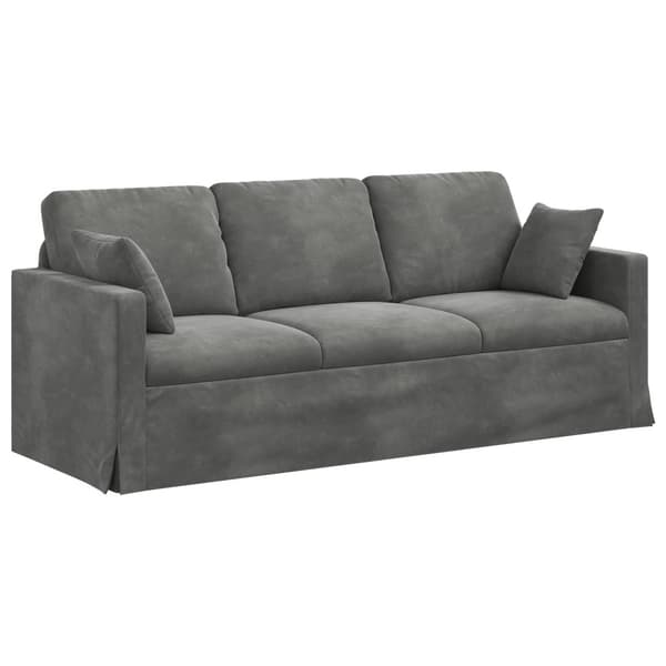Soffset 2 pcs Mörkgrå 198 x 78 x 80 cm Sammet