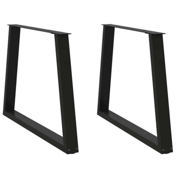Matbordsben V-formade 2 st svarta 100x(72-73,3) cm stål