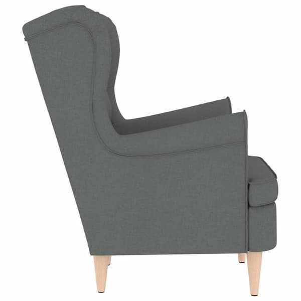 Fåtölj mörkgrå 74x84x100 cm tyg
