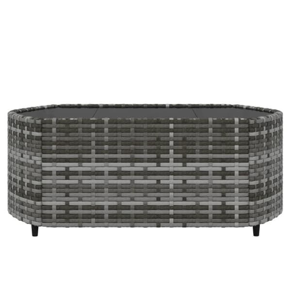 Loungegrupp med dynor 3 delar konstrottning grå