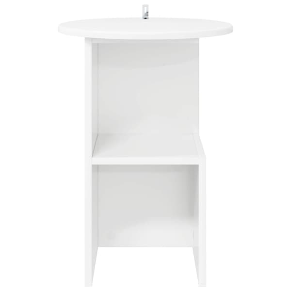 Sidobord Vit Ø 39,5 x 55 cm Konstruerat trä