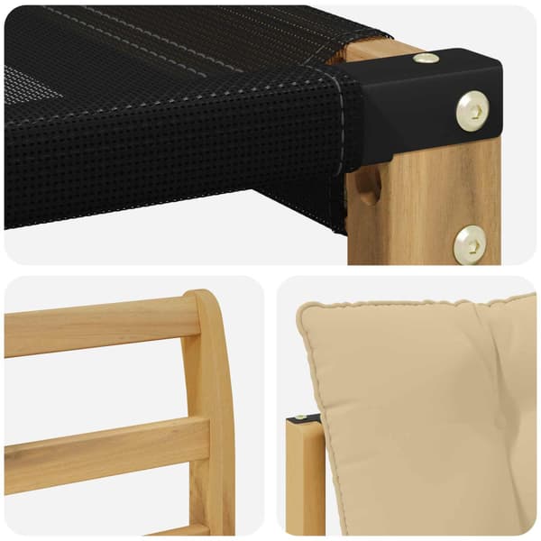 Utomhussoffset med kudde 6 pcs Vit och Beige