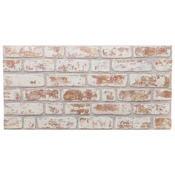 Väggpaneler 10 st 100 x 50 cm Röd och Vit EPS Skum