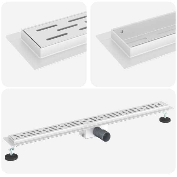 Duschavlopp med Linje Design Silver 100 cm Rostfritt Stål 304