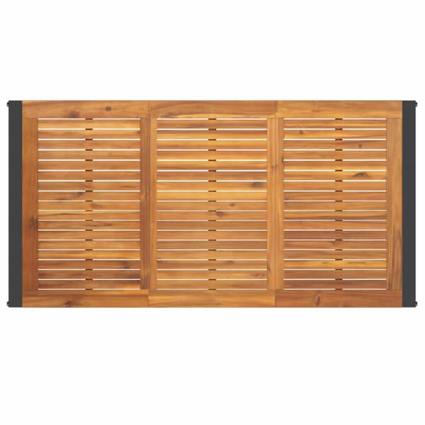 Trädgårdsmöbelset 7 pcs Svart och Brunt konstrotting