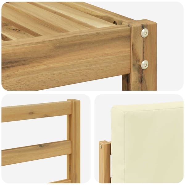 Utomhussoffset 6 pcs Vit och grädde 245 x 122,5 x 73 cm