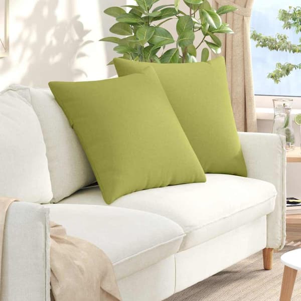 Sofakuddar 2 pcs Ljusgrön 80 x 80 cm tyg