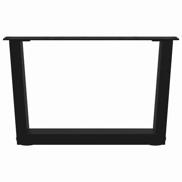 Soffbordsben V-formade 2 st svarta 60x(30-31,3) cm stål