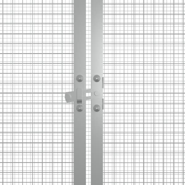Hönsbur grå 200x91x100 cm galvaniserat stål